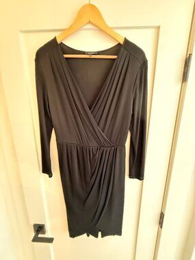Aritzia Wrap Ruched Midi Cocktail Dress, Size: S